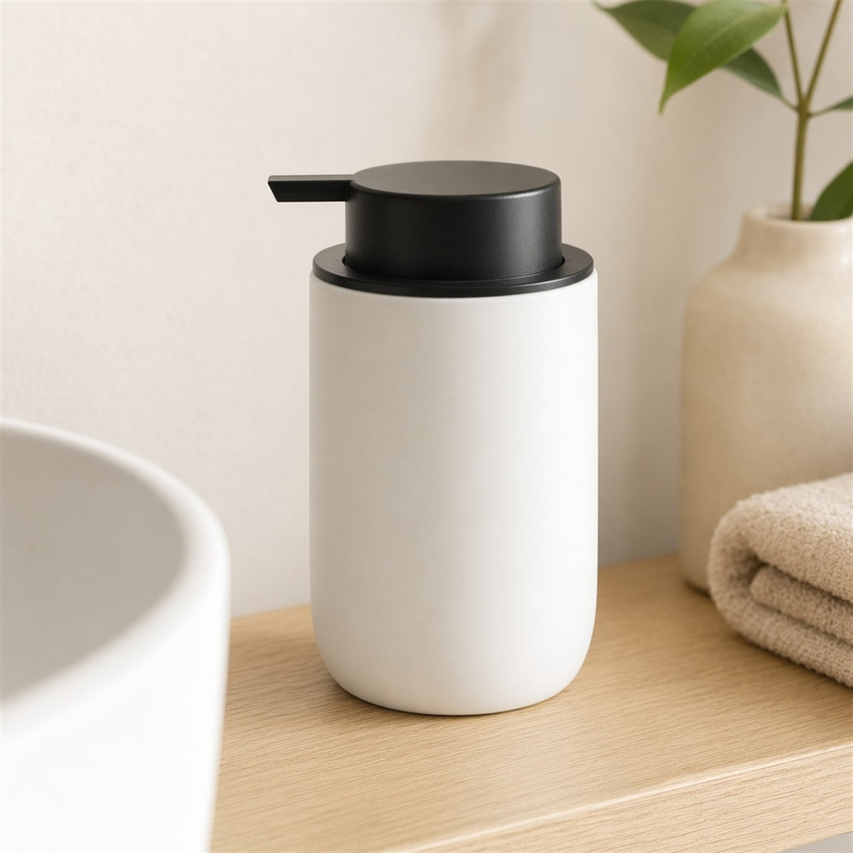 Minimalist Bathroom Accessories — White Matte
