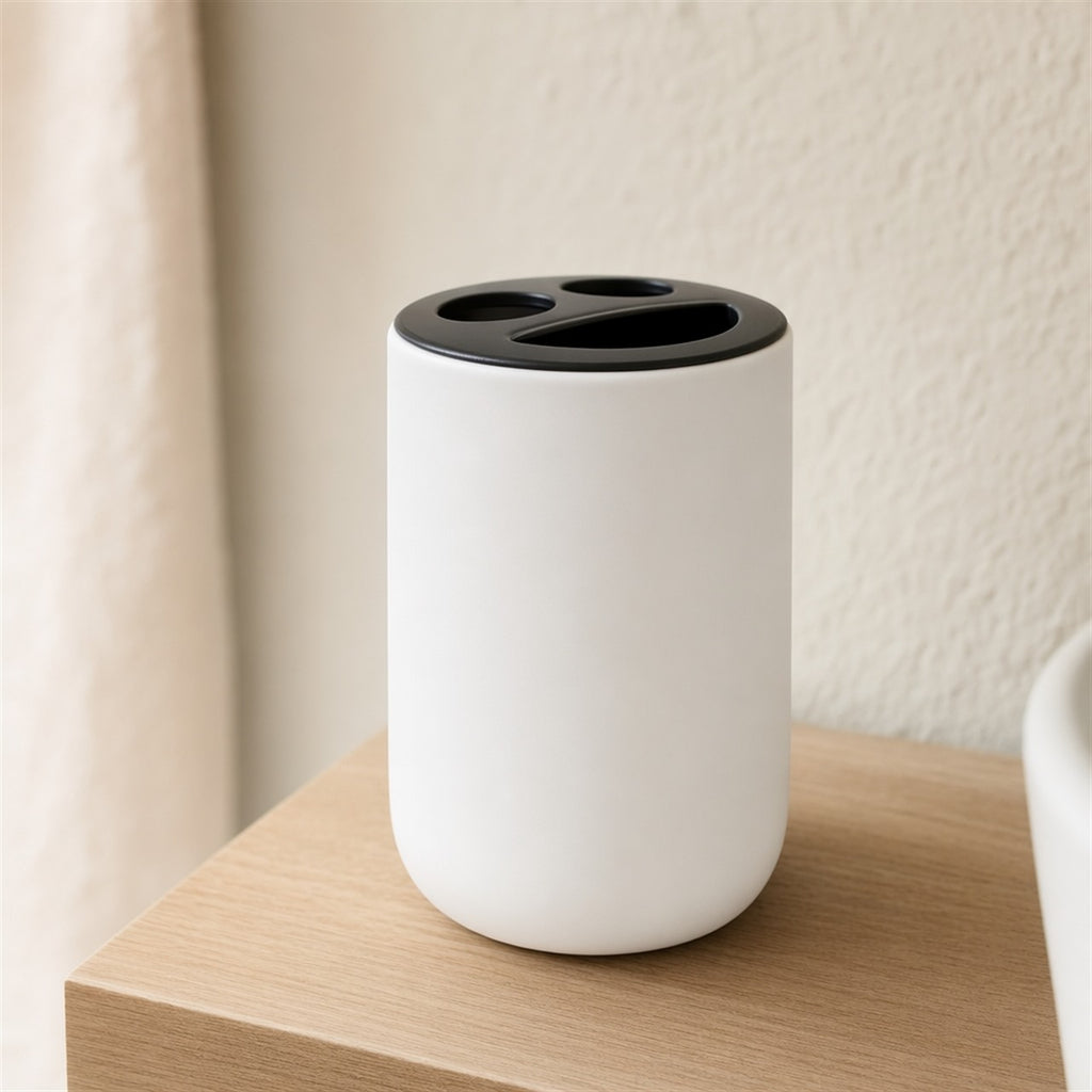 Minimalist Bathroom Accessories — White Matte