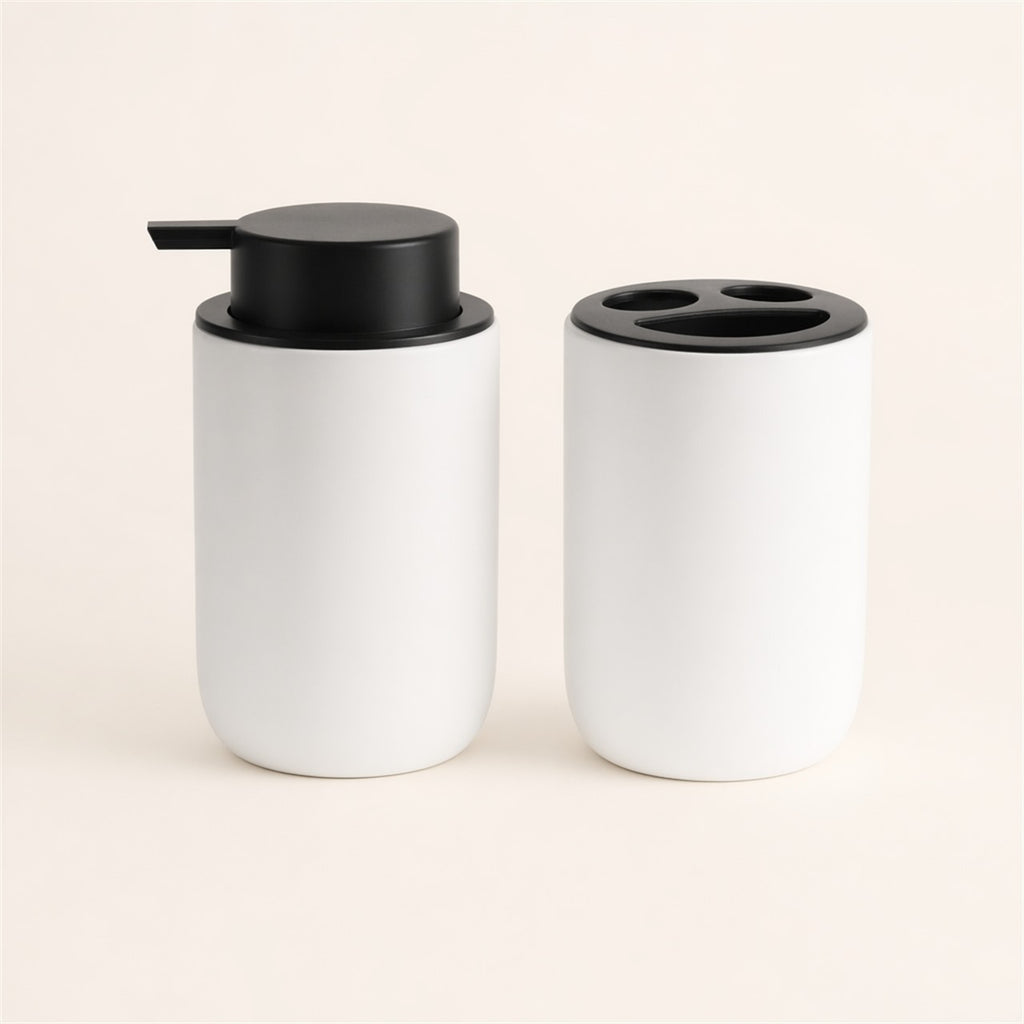 Minimalist Bathroom Accessories — White Matte